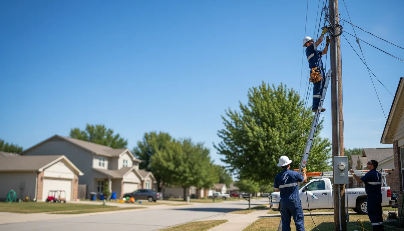 Residential electrician providing installation services in Minier, IL